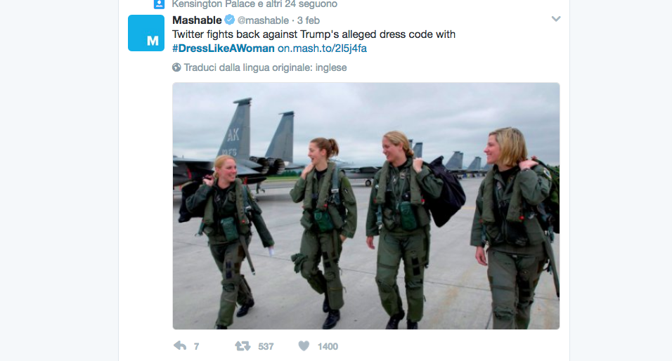 #DressLikeAWoman, la risposta social al sessismo di Donald Trump #DressLikeAWoman, la risposta social al sessismo di Donald Trump