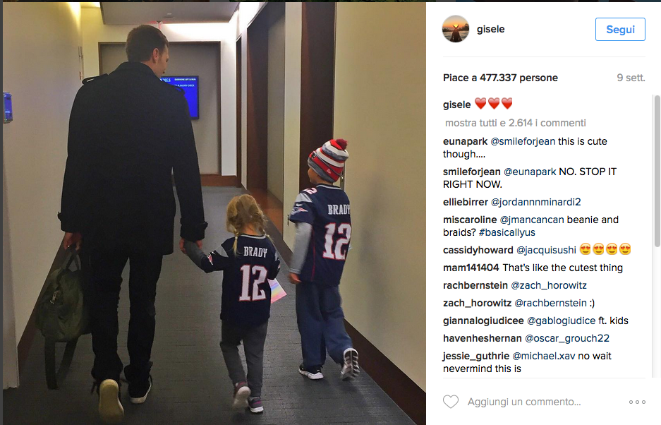 Gisele Bundchen al Super Bowl bacia Tom Brady