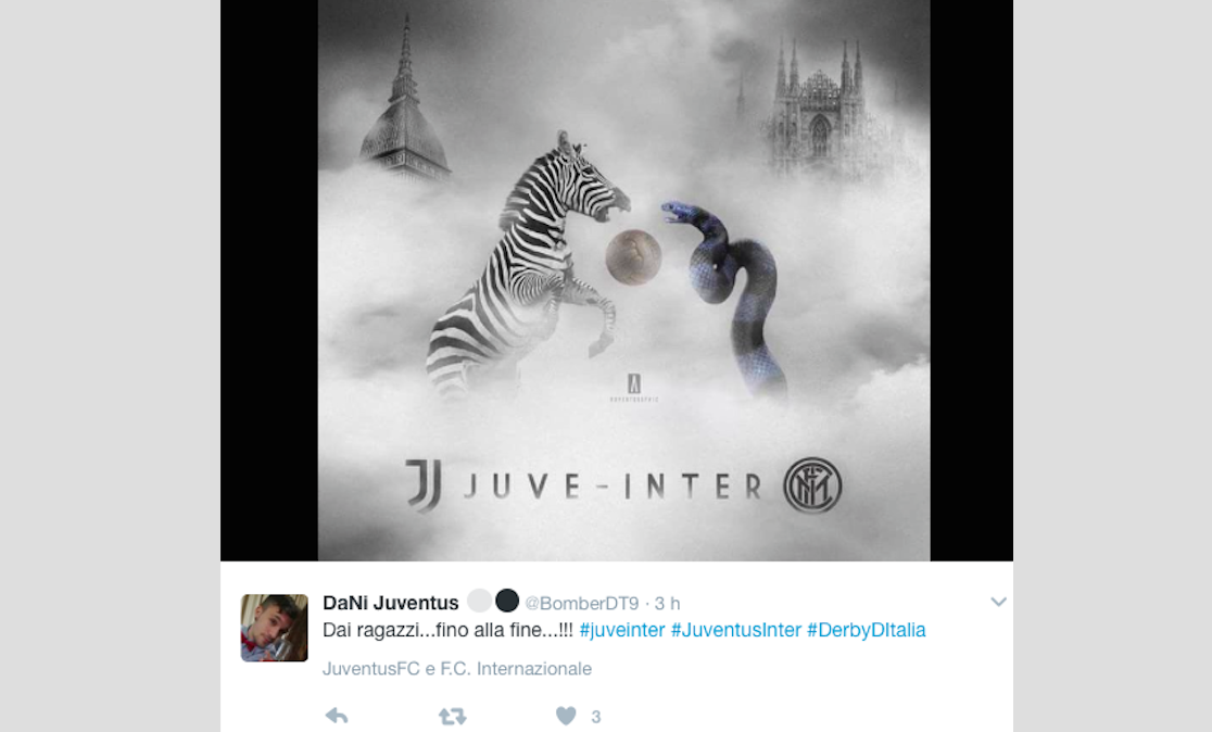 Juventus – Inter: il derby d’Italia visto dai social network