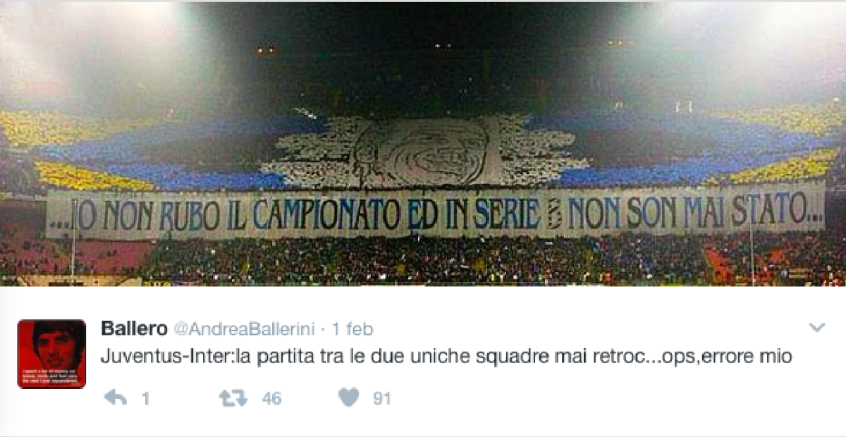 Galleria foto 'Juventus – Inter: il derby d’Italia visto dai social network' - foto 6