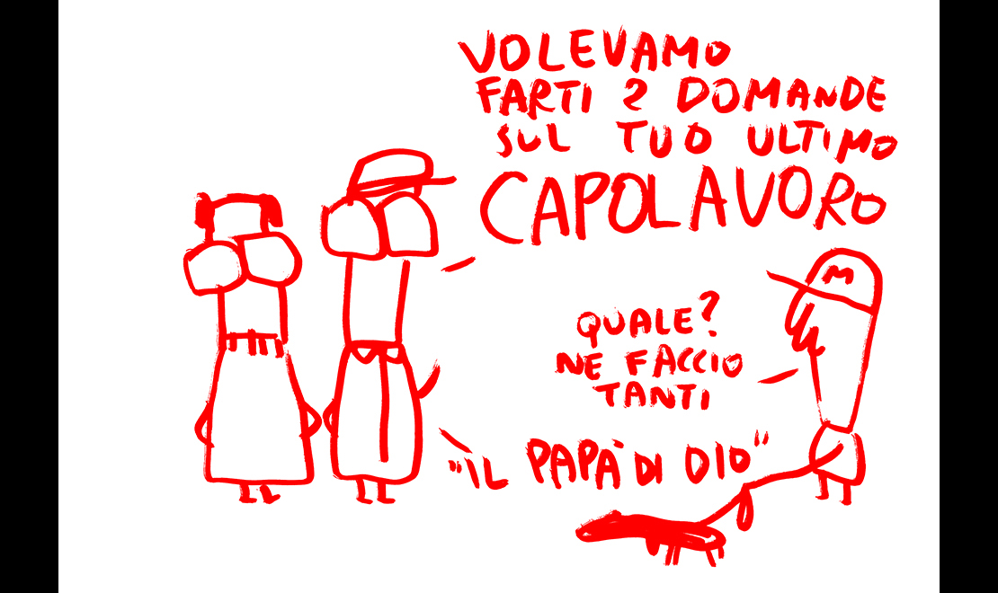 ‘Il papà di Dio’: intervista disegnata da Maicol&Mirco
