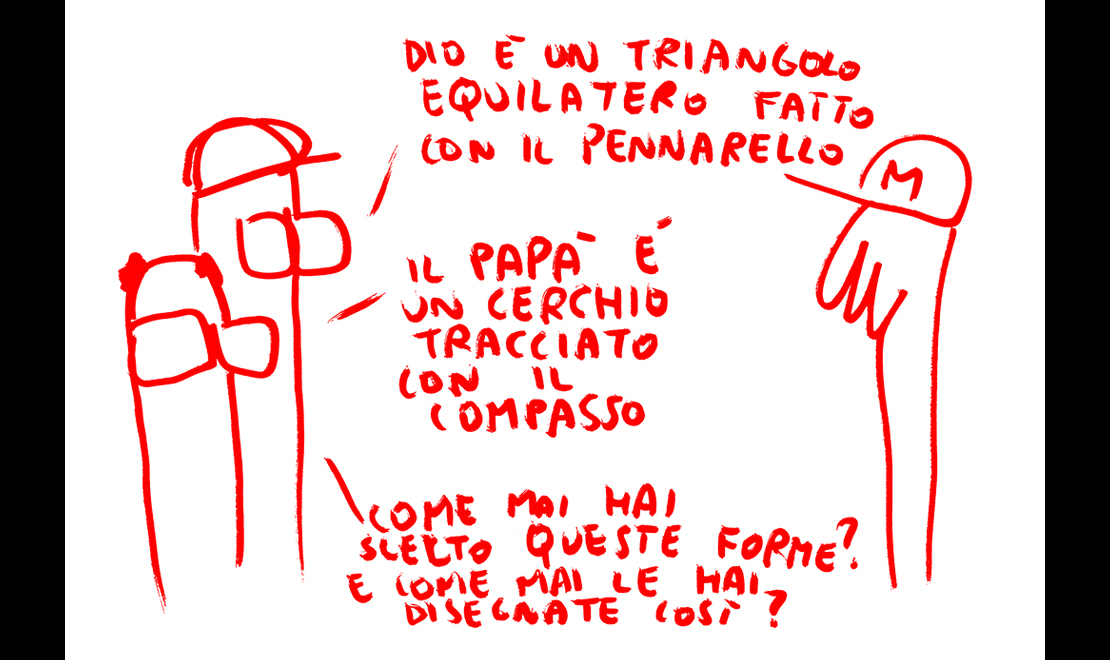 ‘Il papà di Dio’: intervista disegnata da Maicol&Mirco