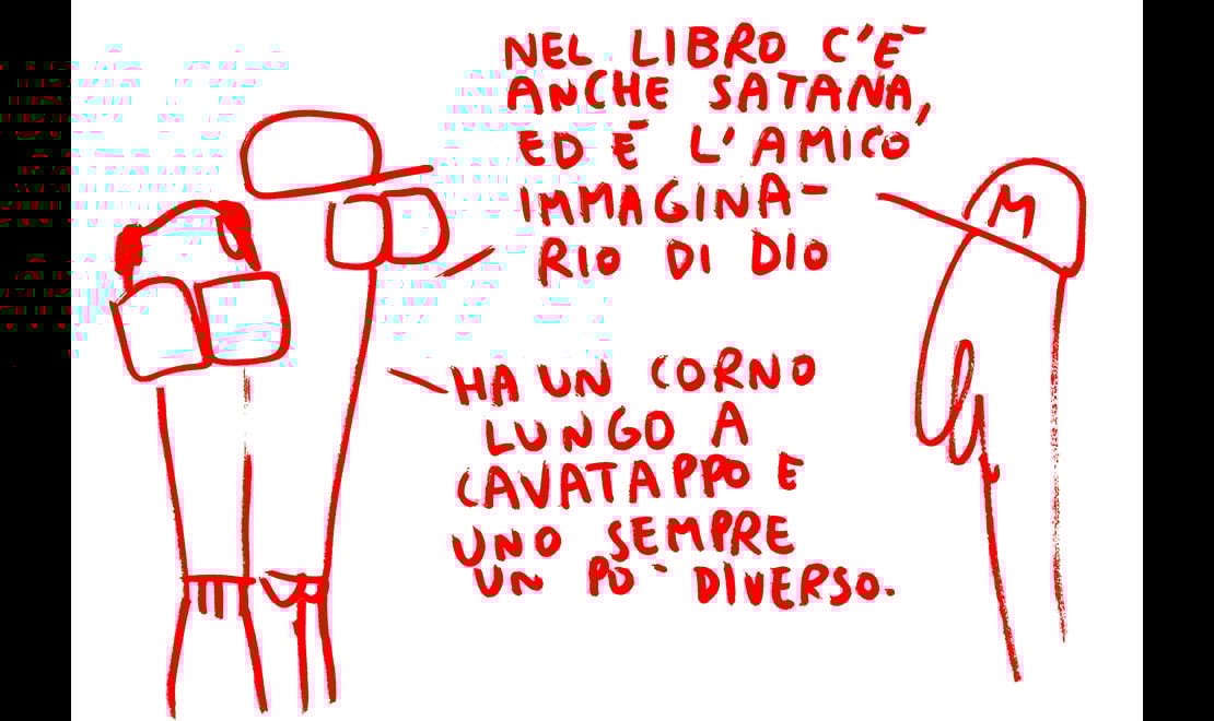 ‘Il papà di Dio’: intervista disegnata da Maicol&Mirco