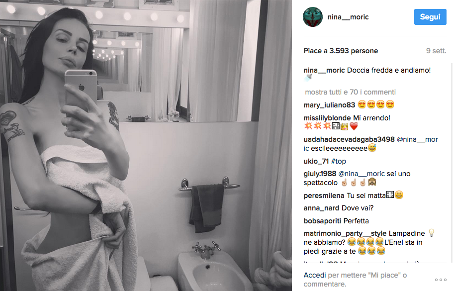 Nina Moric contro tutti sui social network