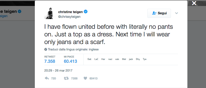 No ai leggings in aereo, la rivolta vip su twitter