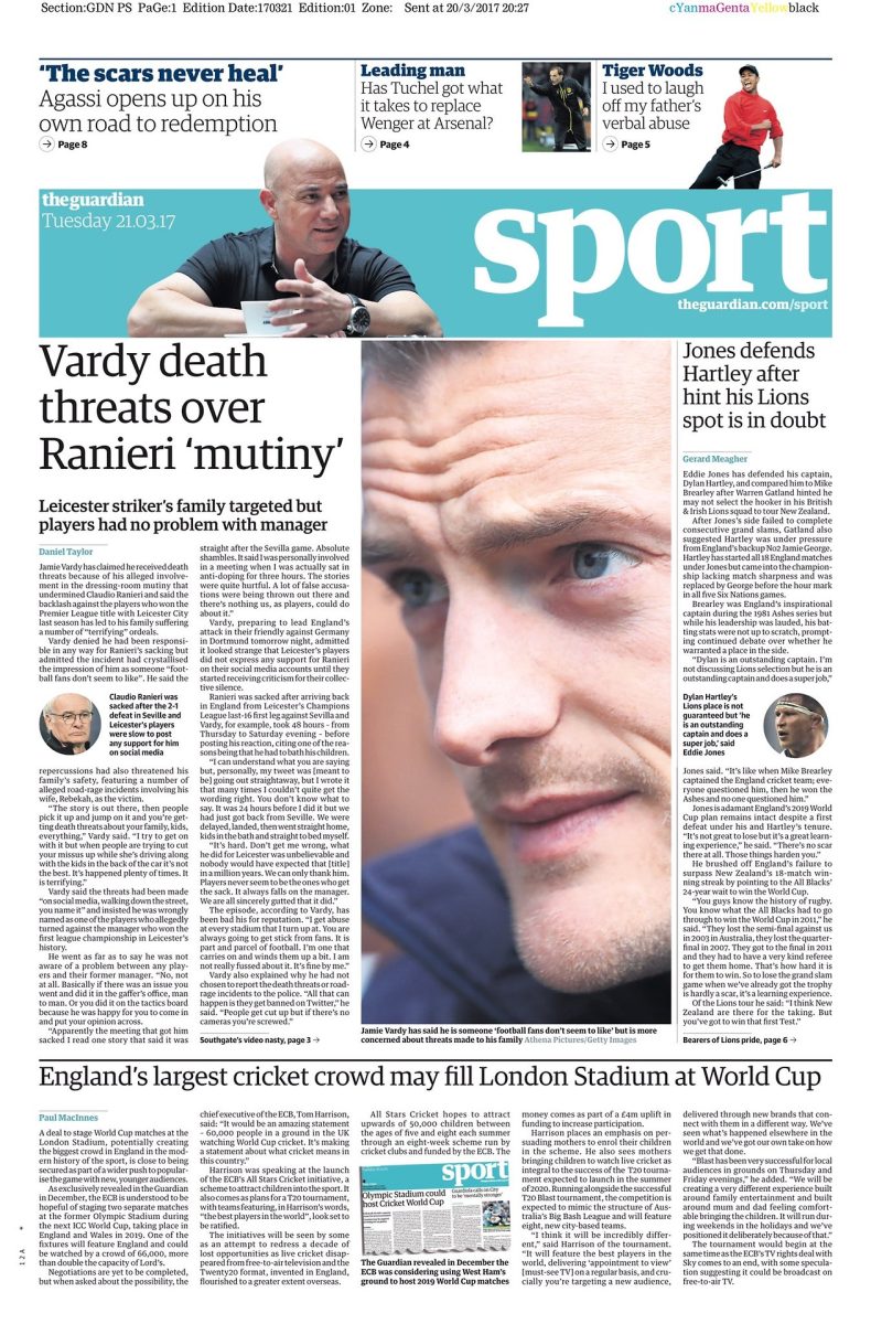 Vardy, minacce di morte dopo l’esonero di Ranieri: “Ma non l’ho tradito”