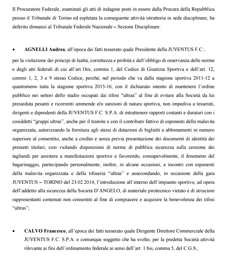 Agnelli deferito per rapporti con i boss: “Inaccettabile, nome Juventus infangato”
