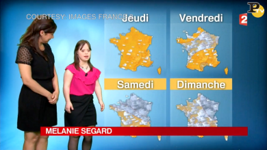 Francia: ragazza down conduce il meteo alla tv | video