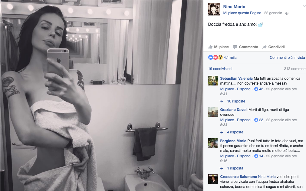 La scelta politica di Nina Moric