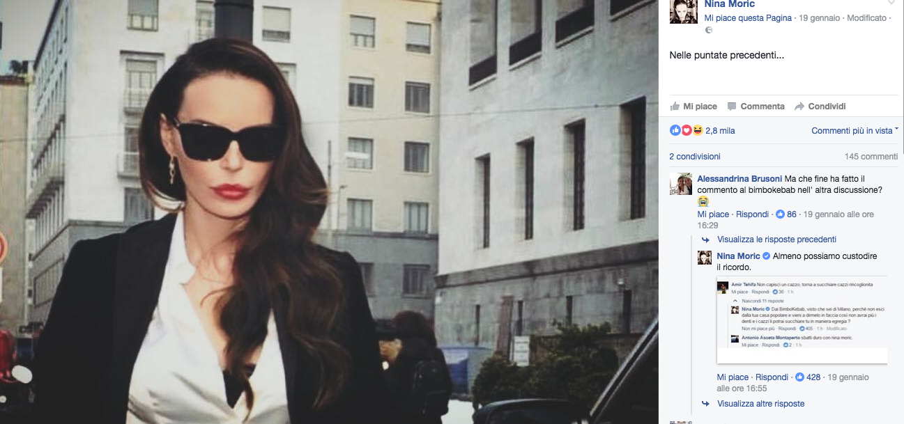 La scelta politica di Nina Moric