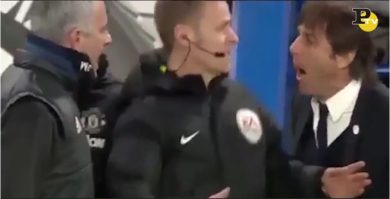 Conte contro Mourinho. La lite durante Chelsea Manchester
