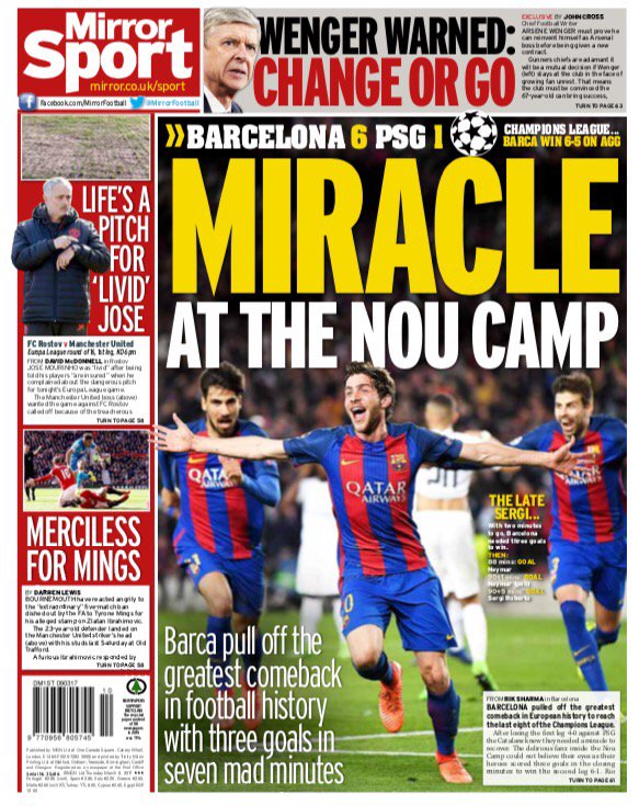 Barcellona-Psg, rimonta da leggenda (anche più del Liverpool a Istanbul)