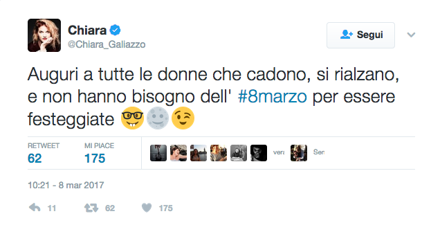 8 marzo, gli auguri dei vip sono sui social network