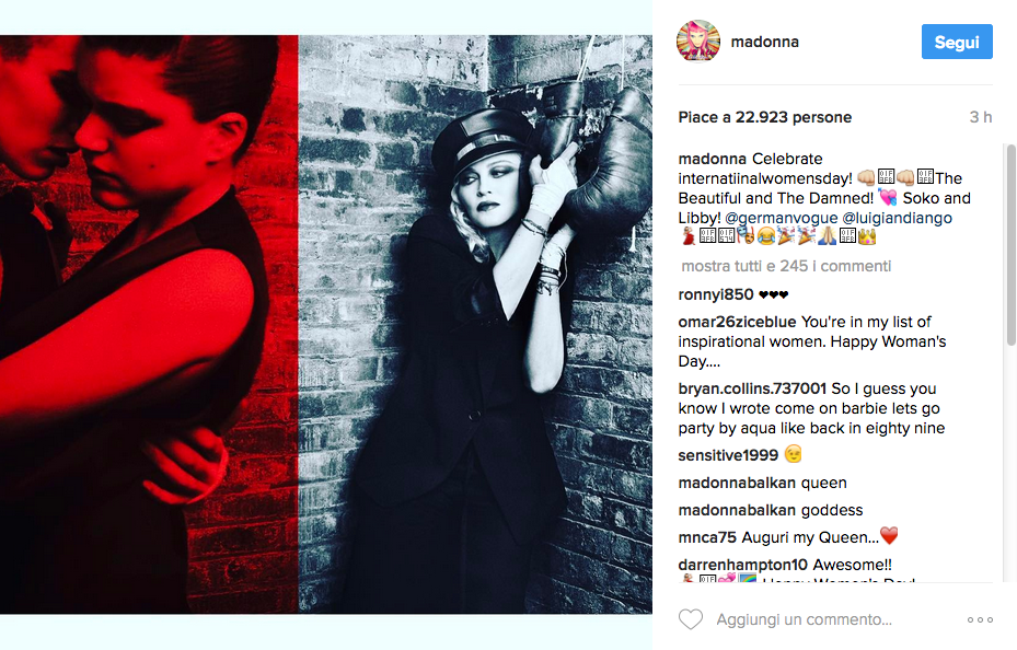 8 marzo, gli auguri dei vip sono sui social network