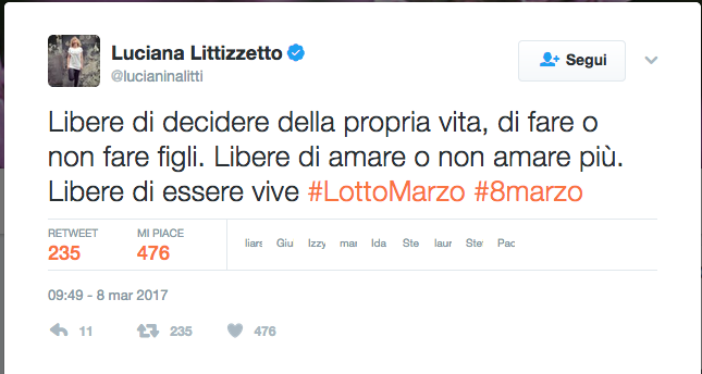 8 marzo, gli auguri dei vip sono sui social network