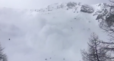 Valanga a Pila: il video