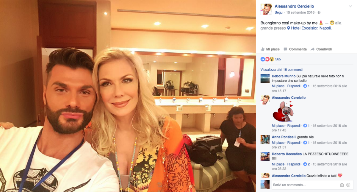 Galleria foto 'La morte di Alessandro Cerciello: chi era il truccatore delle star' - foto 7