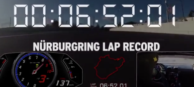 Record al Nurburgring per la Lamborghini Huracán Performante