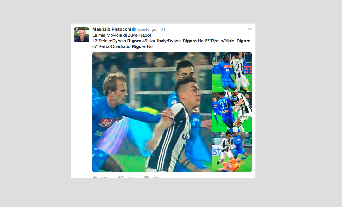 Juventus – Napoli, rigori e polemiche: le reazioni dei tifosi Juventus – Napoli, rigori e polemiche: le reazioni dei tifosi