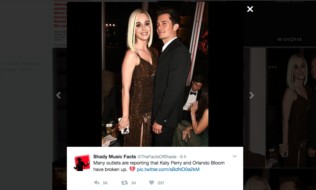 Katy Perry e Orlando Bloom si sono lasciati Katy Perry e Orlando Bloom si sono lasciati