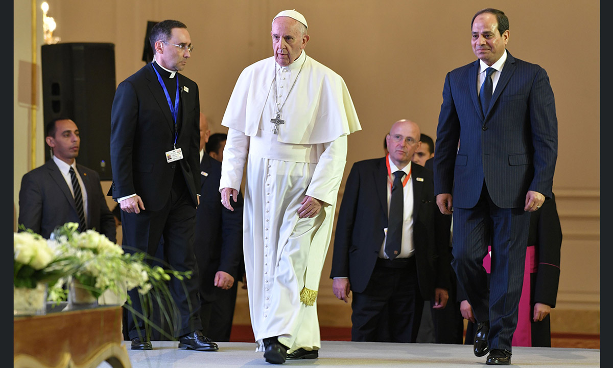 Papa Francesco in Egitto: il discorso contro il terrorismo