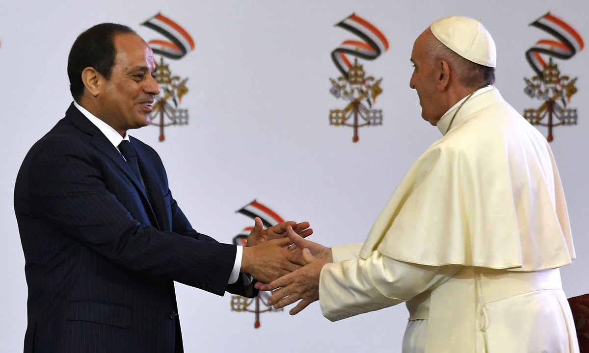 Papa Francesco in Egitto: il discorso contro il terrorismo