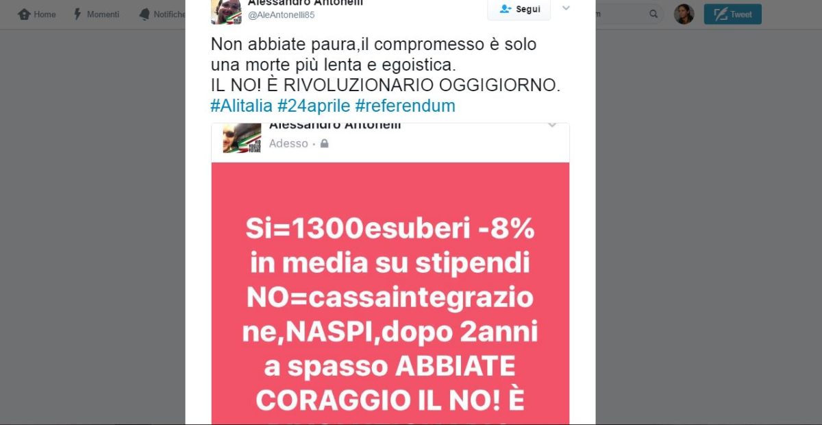 Galleria foto 'Il futuro di Alitalia visto dai social network' - foto 13