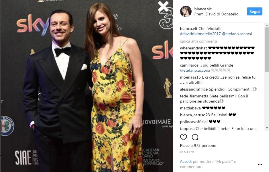 Si chiama Lorenzo il primo figlio di Bianca Vitali e Stefano Accorsi