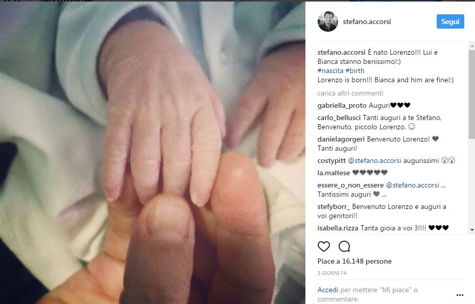 Si chiama Lorenzo il primo figlio di Bianca Vitali e Stefano Accorsi