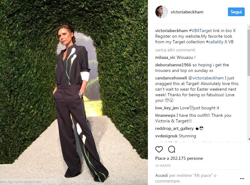 Una medaglia d’onore per Victoria Beckham