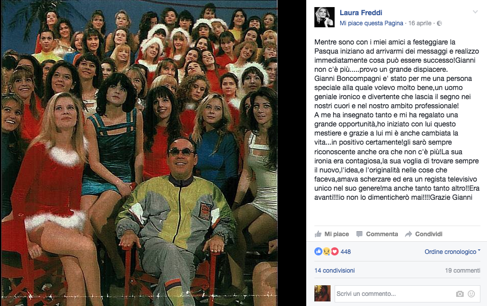 Il cordoglio vip per la morte di Gianni Boncompagni