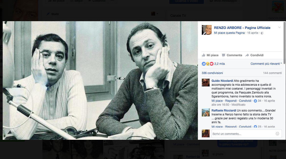 Il cordoglio vip per la morte di Gianni Boncompagni