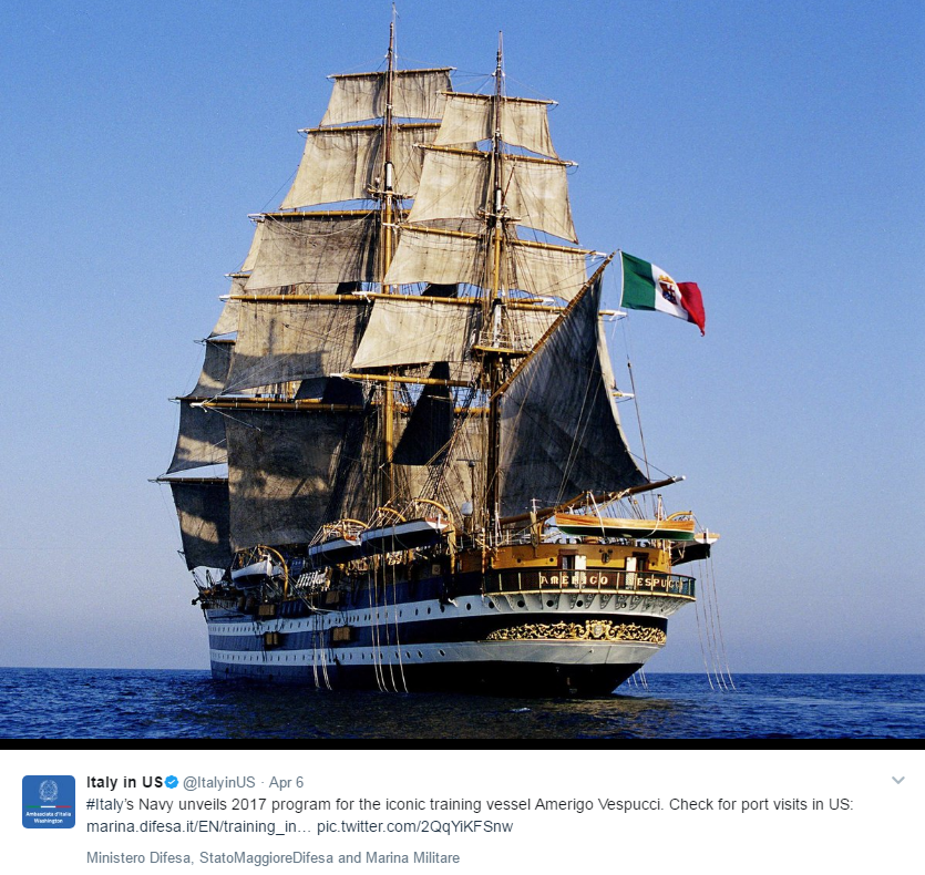 Galleria foto 'La Nave Vespucci ritorna in America' - foto 17