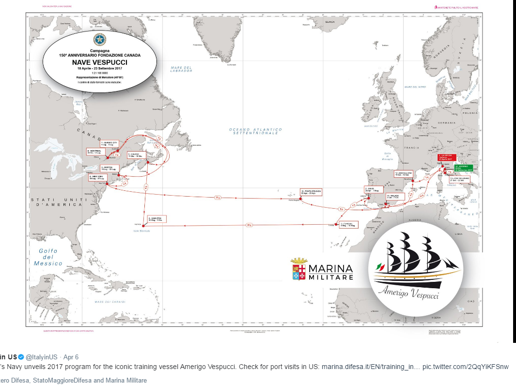 Galleria foto 'La Nave Vespucci ritorna in America' - foto 3