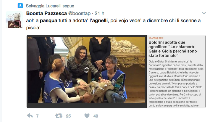 Pasqua, la battaglia social sull’agnello