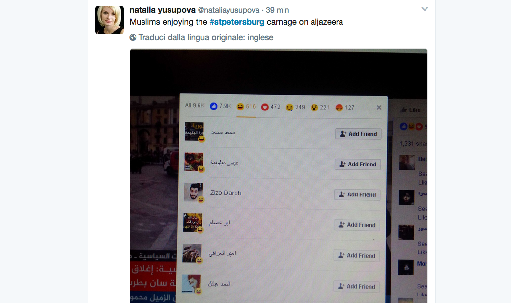 Attentato a San Pietroburgo, le reazioni dei social network