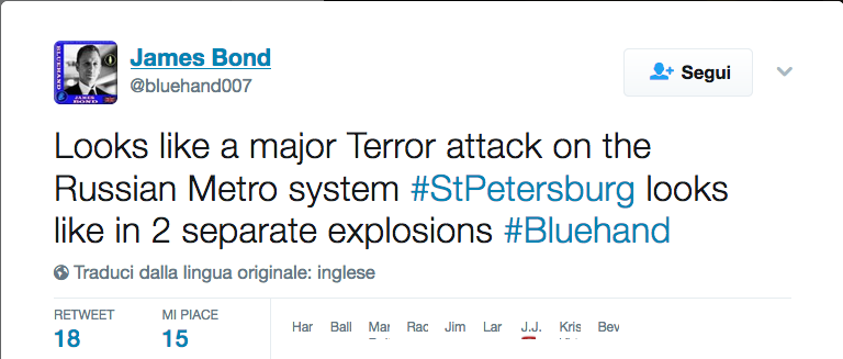 Attentato a San Pietroburgo, le reazioni dei social network