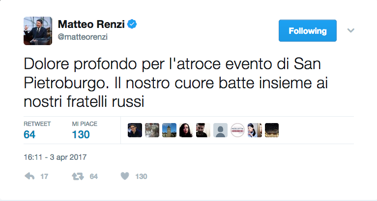 Attentato a San Pietroburgo, le reazioni dei social network