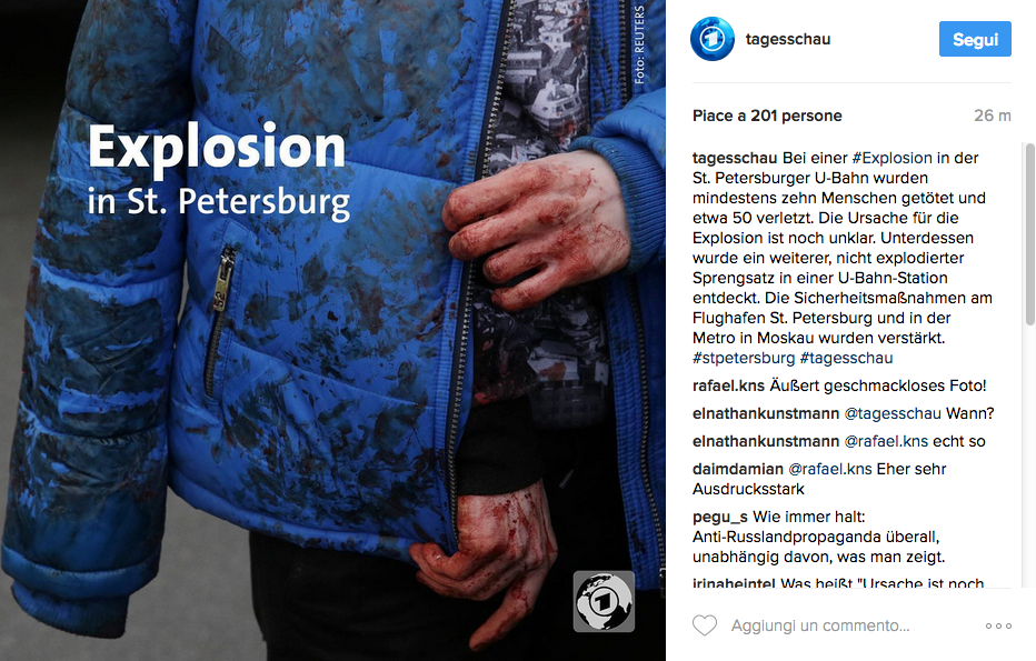 Attentato a San Pietroburgo, le reazioni dei social network