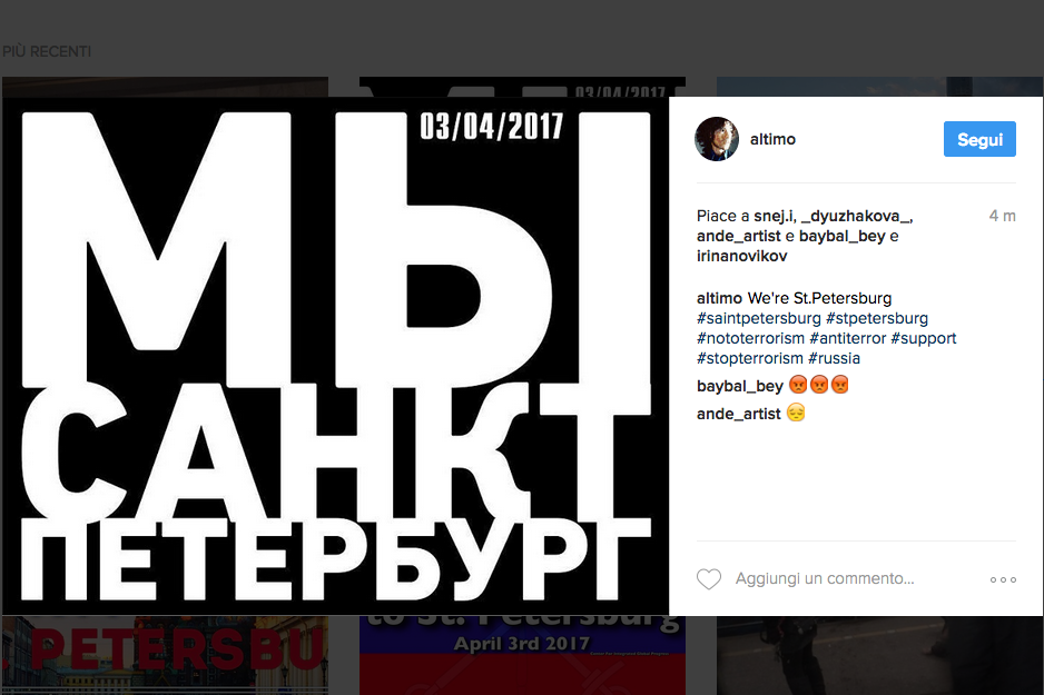 Attentato a San Pietroburgo, le reazioni dei social network
