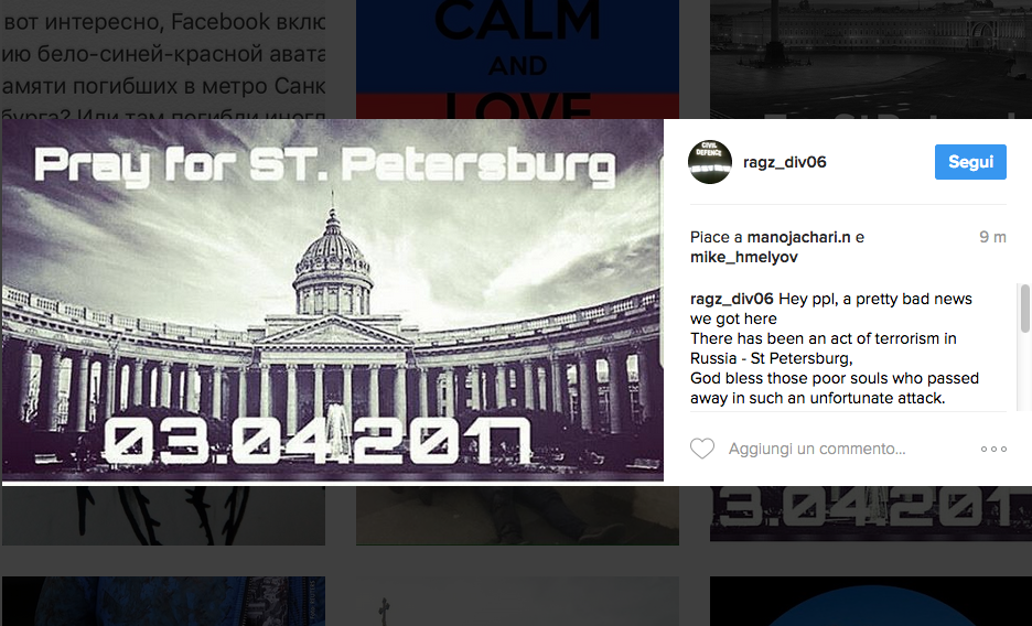 Attentato a San Pietroburgo, le reazioni dei social network