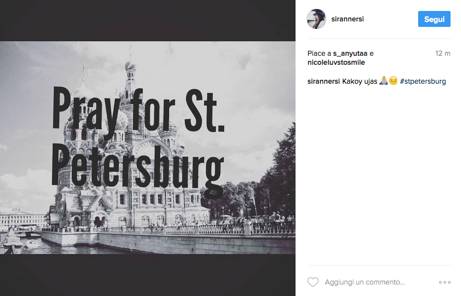 Attentato a San Pietroburgo, le reazioni dei social network