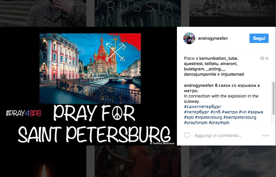 Attentato a San Pietroburgo, le reazioni dei social network