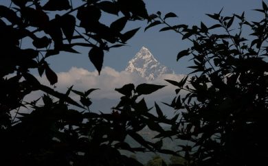Romano Benet and Nives Meroi on the Annapurna summit