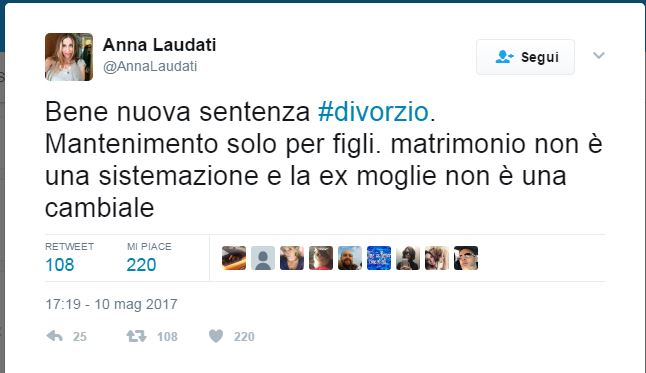 Entusiasmo social per le novità sul divorzio Entusiasmo social per le novità sul divorzio