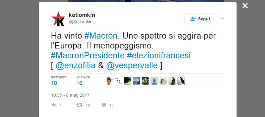 Macron Presidente, le reazioni dei social network Macron Presidente, le reazioni dei social network