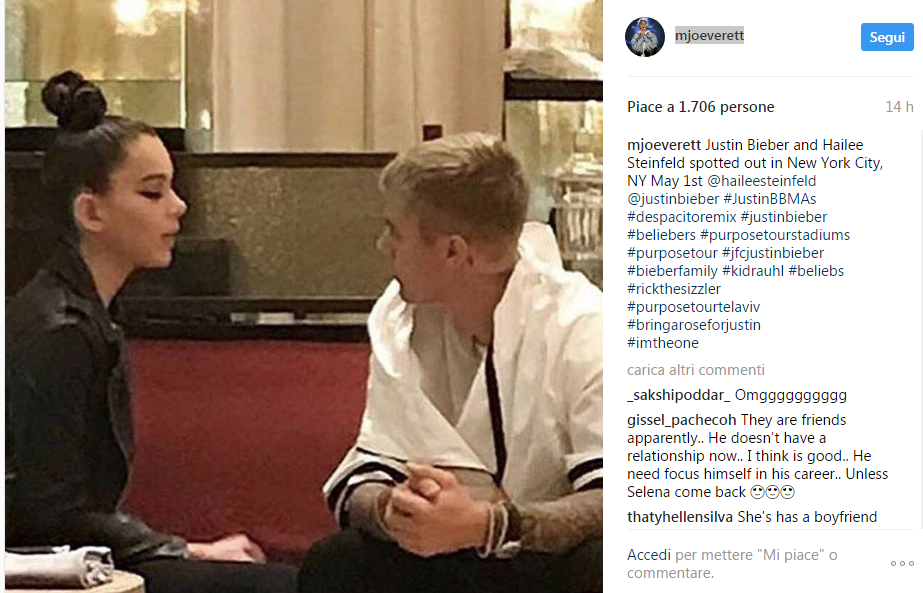 Nuovo amore per Justin Bieber? Nuovo amore per Justin Bieber?