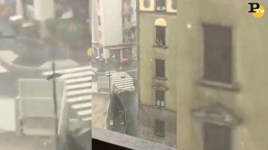 Milano : temporale e grandine sulla città