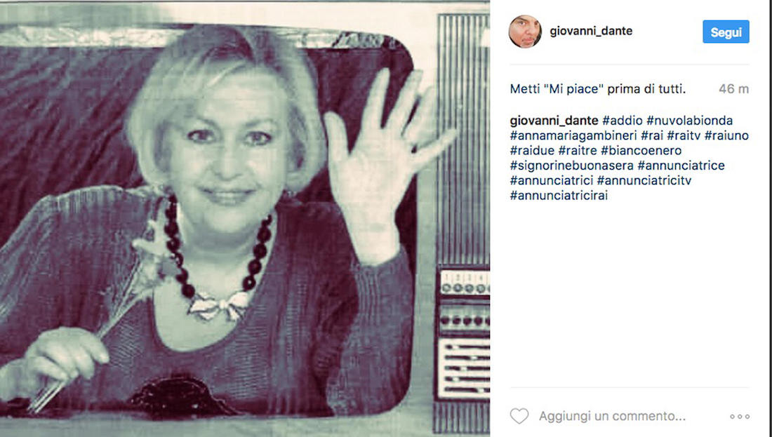 Addio Anna Maria Gambineri, storica “signorina buonasera” Addio Anna Maria Gambineri, storica “signorina buonasera”