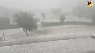 Grandinata record nelle Marche